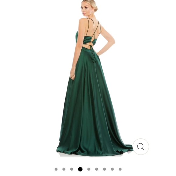 Leena For Mac Duggal Strappy Back Satin Gown. $338 - Picture 6 of 15